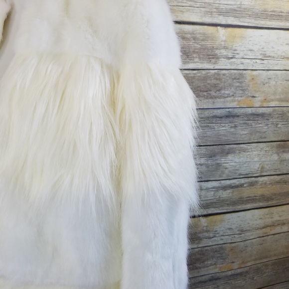 NWT Zara Cream White Combined Faux Fur Teddy Coat - Picture 8 of 8
